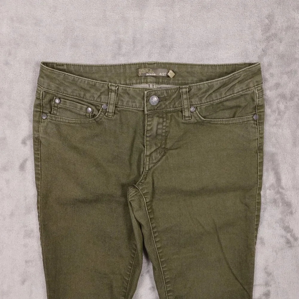 Prana Kara‎ jean fitted low rise women's 4/27 cargo green